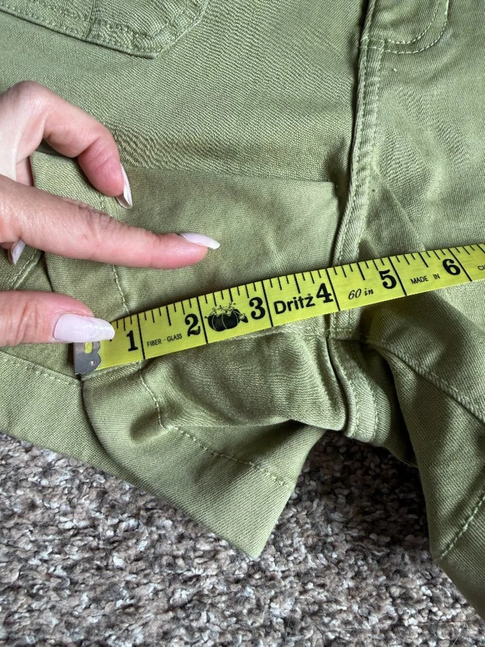 LC Lauren Conrad Super High Rise Patch Pocket Shorts | Giada Green | Size 8